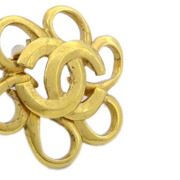 Chanel Flower Earrings Clip-On Gold - Picture 4 of 4